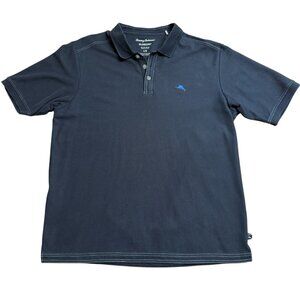 TOMMY BAHAMA ISLAND ZONE POLO SHIRT MENS L EMBROIDERED SWORDFISH PERFORMANCE